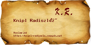Knipl Radiszló névjegykártya